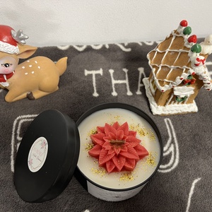 Mikulásvirág illatgyertya - karácsony - karácsonyi lakásdekoráció - karácsonyi illatgyertya, mécses - Meska.hu