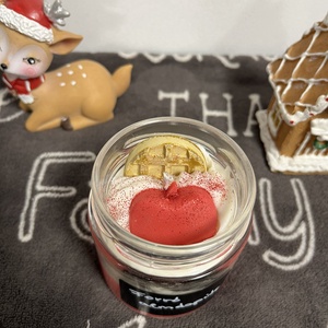 Illatgyertya almáspités  illattal - otthon & életmód - gyertya, illat, aroma - gyertya - Meska.hu