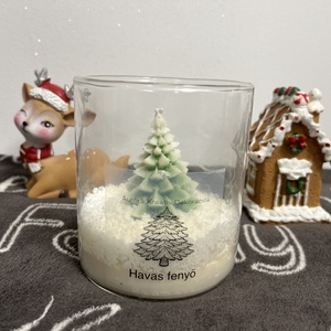 Havas fenyő illatgyertya - karácsony - karácsonyi lakásdekoráció - karácsonyi illatgyertya, mécses - Meska.hu