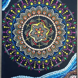 Egyedi mandalás fali kép, Otthon & Életmód, Dekoráció, Spiritualitás, Mandala, Festészet, MESKA