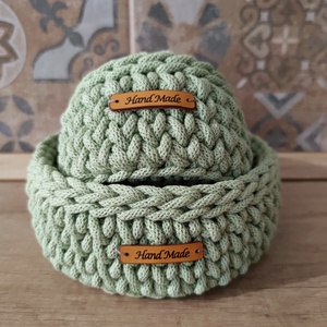 Matcha-zöld kosár szett - Meska.hu