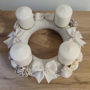Natúr adventi koszorú (27 cm) - Meska.hu