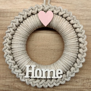 Home - ajtódísz (18 cm átmérő) - otthon & életmód - dekoráció - ajtó- és ablak dekoráció - ajtódísz & kopogtató - Meska.hu