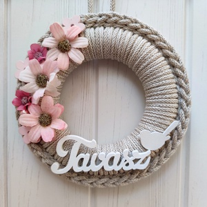 Tavaszi ajtódísz (17 cm átmérő) - Meska.hu