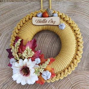 Őszi ajtódísz (20 cm átmérő) - Meska.hu