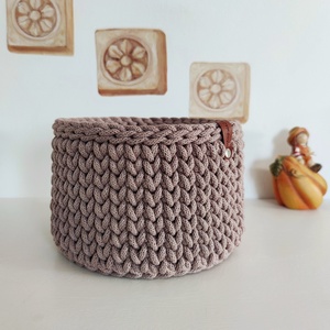 Horgolt kosár - Mauve, Otthon & Életmód, Tárolás & Rendszerezés, Tárolókosár, Horgolás, MESKA