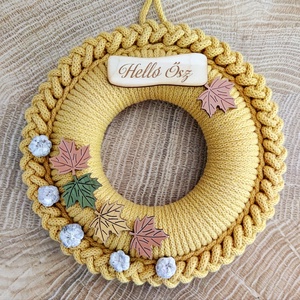 Őszi ajtódísz (20 cm átmérő) - Meska.hu