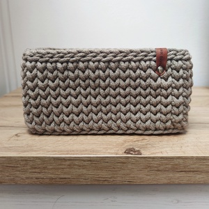 Horgolt szögletes tároló - Meska.hu