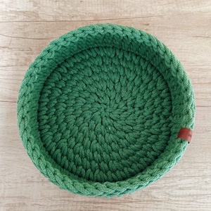 Horgolt tároló kosár - aloé zöld - otthon & életmód - tárolás & rendszerezés - tárolókosár - Meska.hu