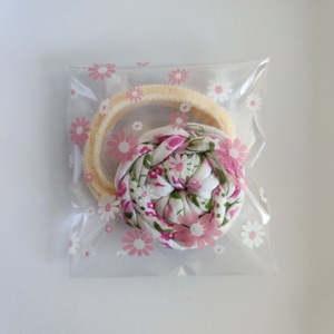 Hajgumi horgolt virággal - ruha & divat - hajdísz & hajcsat - hajgumi - Meska.hu