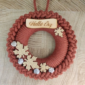 Őszi ajtódísz (16,5 cm átmérő) - Meska.hu