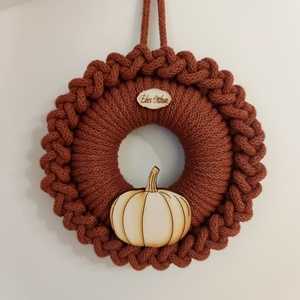 Mini őszi ajtódísz (13,5 cm átmérő) - Meska.hu
