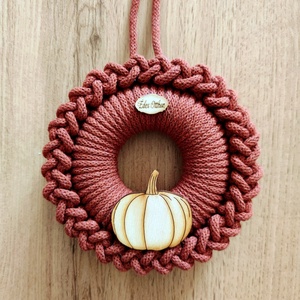 Mini őszi ajtódísz (13,5 cm átmérő) - Meska.hu