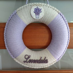 Levendula - ajtódísz (26 cm átmérő) - Meska.hu