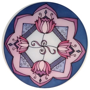 Tulipános selyemmandala - Meska.hu
