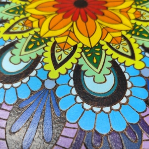 Hét csakra mandala - otthon & életmód - dekoráció - kép & falikép - fából készült kép - Meska.hu