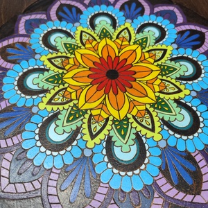 Hét csakra mandala - otthon & életmód - dekoráció - kép & falikép - fából készült kép - Meska.hu