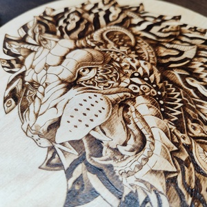 Oroszlán falikép  - otthon & életmód - dekoráció - kép & falikép - fából készült kép - Meska.hu