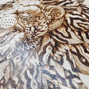 Oroszlán falikép  - otthon & életmód - dekoráció - kép & falikép - fából készült kép - Meska.hu