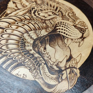 Tigris falikép  - otthon & életmód - dekoráció - kép & falikép - fából készült kép - Meska.hu