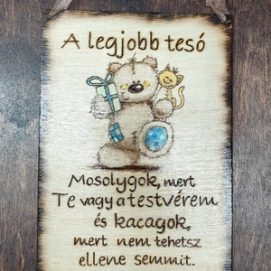 Tesós tábla , Otthon & Életmód, Dekoráció, Kép & Falikép, Fából készült kép, Gravírozás, pirográfia, MESKA