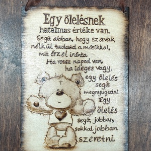 Szeretlek tábla, Otthon & Életmód, Dekoráció, Kép & Falikép, Fából készült kép, Gravírozás, pirográfia, MESKA