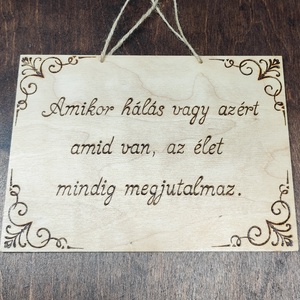 Mantra tábla, Otthon & Életmód, Dekoráció, Kép & Falikép, Fából készült kép, Gravírozás, pirográfia, MESKA