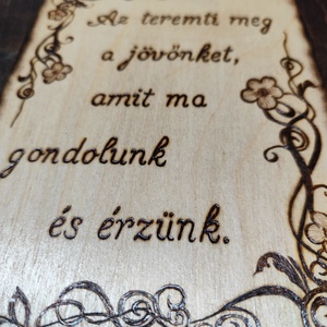 Mantra tábla, Otthon & Életmód, Dekoráció, Kép & Falikép, Fából készült kép, Gravírozás, pirográfia, MESKA