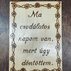 Mantra tábla, Otthon & Életmód, Dekoráció, Kép & Falikép, Fából készült kép, Gravírozás, pirográfia, MESKA