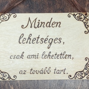 Mantra tábla, Otthon & Életmód, Dekoráció, Kép & Falikép, Fából készült kép, Gravírozás, pirográfia, MESKA