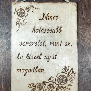 Mantra tábla, Otthon & Életmód, Dekoráció, Kép & Falikép, Fából készült kép, Gravírozás, pirográfia, MESKA