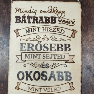 Megerősítő, motiváló tábla. - Meska.hu