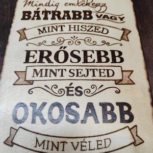 Megerősítő, motiváló tábla. - otthon & életmód - dekoráció - kép & falikép - fából készült kép - Meska.hu