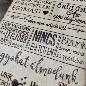 Családi tábla - otthon & életmód - dekoráció - kép & falikép - fából készült kép - Meska.hu