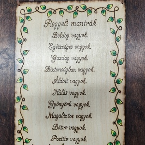 Mantra tábla- Reggeli mantra - Meska.hu