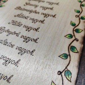 Mantra tábla- Reggeli mantra - otthon & életmód - dekoráció - kép & falikép - fából készült kép - Meska.hu