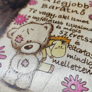 Legjobb barátnő - otthon & életmód - dekoráció - kép & falikép - fából készült kép - Meska.hu