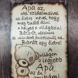 Legjobb apa - otthon & életmód - dekoráció - kép & falikép - fából készült kép - Meska.hu