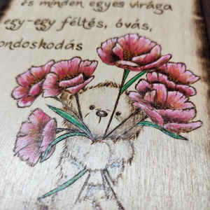 Nagymama, Otthon & Életmód, Dekoráció, Kép & Falikép, Fából készült kép, Gravírozás, pirográfia, MESKA