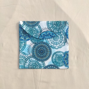 Szendvics / pékáru tasak kék mandalás - táska & tok - uzsonna- & ebéd tartó - szendvics csomagoló - Meska.hu