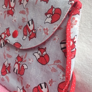 Róka mintás kistáska - táska & tok - kézitáska & válltáska - vállon átvethető táska - Meska.hu