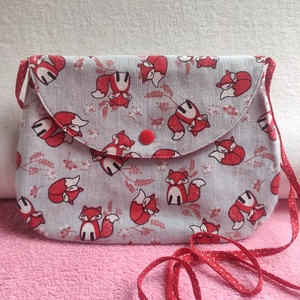 Róka mintás kistáska - táska & tok - kézitáska & válltáska - vállon átvethető táska - Meska.hu