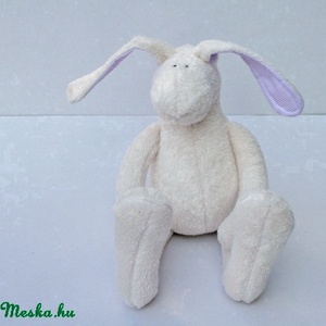 Nyakigláb Fehér Nyuszi színes füllel  - játék & sport - plüssállat & játékfigura - nyuszi - Meska.hu