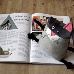 Szürke Muma Cica, Tenyérnyi kölyökmacska - játék & sport - plüssállat & játékfigura - cica - Meska.hu