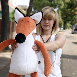 Ravaszdi Róka, Hatalmas Puha Rozsdavörös Vadállat - játék & sport - plüssállat & játékfigura - róka - Meska.hu