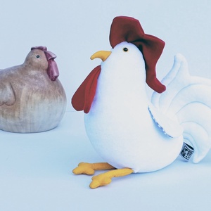 Plüss Kakas, Fekete, Fehér vagy Tarka, Csinos Kitömött Baromfi, Puha Aprójószág, Plüss Csirke, Csinos Csibe - játék & sport - plüssállat & játékfigura - más figura - Meska.hu