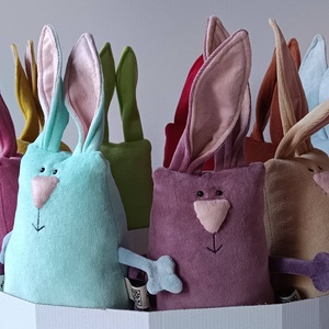 Rózsaszín Húsvéti Nyuszi, Puha Plüss Muma Rágcsáló - játék & sport - plüssállat & játékfigura - nyuszi - Meska.hu