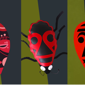 Verőköltő Bodobács avagy tűzi poloska, Bájos piros-fekete bogár - játék & sport - plüssállat & játékfigura - más figura - Meska.hu