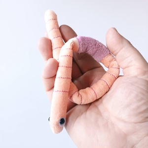 Életnagyságú (azaz kicsi) Földigiliszta Babzsák, 35 centis Gusztustalan Gyűrűsféreg, Rendkívül Hasznos Talajlakó Kukac - Meska.hu