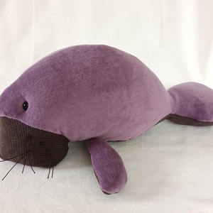 Puha Plüss Lamantin, aka Dugong, Lilamantin, Manátusz, avagy Tengeri Tehén - játék & sport - plüssállat & játékfigura - delfin, bálna - Meska.hu